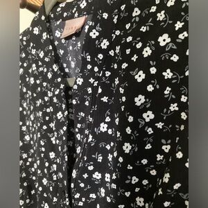 Black Floral Maternity plus Nursing Dress